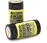 Atibal Illumination 18350 USB Rechargeable Batteries, 1 Pair, Black, Ai-350B-USB