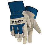 MCR Safety Artic Jack Premium Split Pigskin Insulated Leather Palm Work Gloves, Fabric Back with 2.5in Safety Cuff, Thermosock Lined