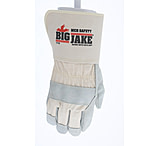 MCR Safety Big Jake Premium A+ Side Leather Palm Work Gloves, 4.5in Safety cuff, Sewn with DuPont Kevlar