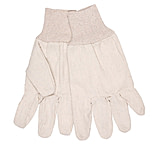 Image of MCR Safety Canvas Work Gloves, Reversible Pattern with Knit Wrist, Cotton Polyester Blend, Straight Thumb
