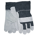 Image of MCR Safety Economy Split Leather Palm Work Gloves, Denim Back, 2.5in Denim Cuff