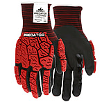 Image of MCR Safety Predator Mechanics Impact Resistant Work Gloves, Cut Resistant Kevlar Steel Shell, Tire Tread TPR on Back, Fingers, and Thumb
