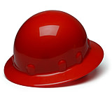 Image of Pyramex Sleek Shell Full Brim 4 Point Ratchet Suspension Hard Hat - Red