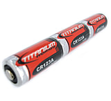 Image of Titanium Innovations CR123A 3V Lithium Photo Battery 1400mah Triple Pack 9V