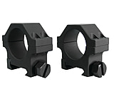 Image of Yankee Hill Machine 4-Screw Low Profile Scope Ring Set Short One Inch Picatinny Matte Black YHM-244A
