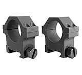 Image of Yankee Hill Machine 4-Screw Scope Ring Set Medium One Inch Picatinny Matte Black YHM-241A