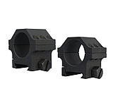 Image of Yankee Hill Machine 6-Screw Low Profile Scope Ring Set Short 30mm Weaver Matte Black YHM-6304B
