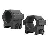 Image of Yankee Hill Machine 6-Screw Low Profile Scope Ring Set Short One Inch Weaver Matte Black YHM-6244B