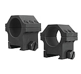 Image of Yankee Hill Machine 6-Screw Scope Ring Set Medium One Inch Picatinny Matte Black YHM-6241A