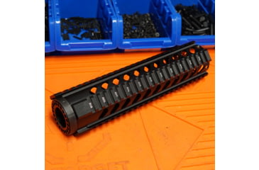 Image of AIM Sports Inc AR Free Float Mid Length Quad Rail/V3, 10in, Black, Medium, MT061