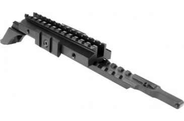 Image of AimSports AK/Saiga Adjustable Top Rail Mount w/ Tri-Rail, Black MK005T