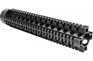 Image of AimSports AR Rifle Length Free Float Quad Rail w/ Covers, Black MT056