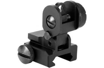 Image of AIM Sports Inc A2 Dual Aperture Rear Flip-Up Sight, AR15/M16, Black, MT035