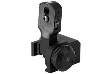 Image of AIM Sports Inc Single Plane Dual Aperture Rear Flip-Up Sight, AR15/M16, Black MT036