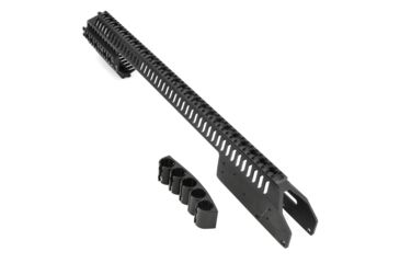 Image of AimSports Full Length Tactical Shotgun Quad Rail w/ Side R870/R1100, Black MTQSG1, EDEMO1