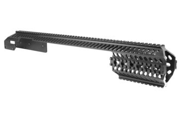 Image of AimSports Full Length Tactical Shotgun Quad Rail w/ Side R870/R1100, Black MTQSG1, EDEMO1