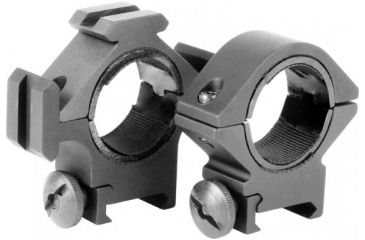 Image of AimSports Tri-Ring Mount/30mm/1in. Insert-Low, Black QT03