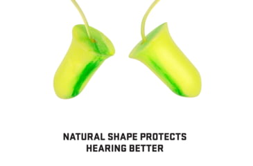 Image of Allen ULTRX Tethered Tapered Foam Ear Plugs, 5-Pairs, Lime/ Yellow, 4119