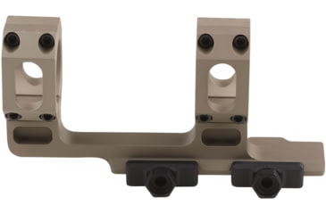 Image of American Defense Manufacturing 2in Offset, 1.93in Top of Rail to Centerline of Rings, 34mm Dual Ring Scope Mount w/ 1/2in Titanium GI Bolts, Flat Dark Earth, Small, AD-RECON-H-34-FDE-TGIB