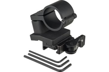 Image of American Defense Manufacturing Magnifier Swing Off Mount - Lower 1/3rd, w/Hinge Release Ring, Tactical Lever, Gray, AD-SM-01-HR TAC R
