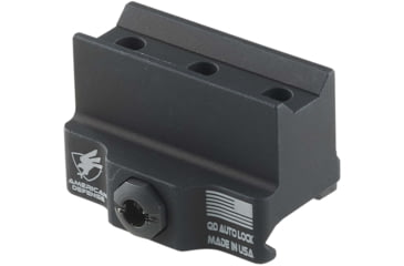 Image of American Defense Manufacturing Modular Base w/ Tac Lever, Black, 1.8 in, AD-B5-TAC-R