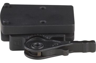 Image of American Defense Manufacturing Trijicon RMR Mount w/ iron sight co-witness. Left hand lever, Black, AD-RMR-LH STD-TL