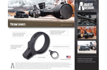 Image of Anarchy Outdoors Throw Lever, Burris XTR 3, Black, 791617484993