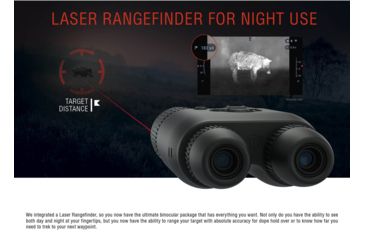 Image of ATN Binox-4T 640-1.5-15x Thermal Rangefinder Binocular, Black / Grey, TIBNBX4642L