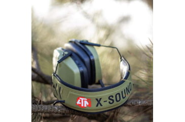Image of ATN X-Sound Hearing Protector, Electronic Earmuffs w/Bluetooth, Camo, ACPROTXSND