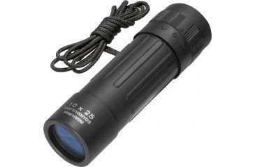 Image of Barska 10x25 Lucid-View Pocket Roof BK-7 Prism Monocular, Black - Clam Pack - AA10310