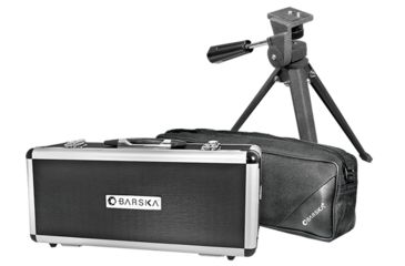 Image of Barska 20-60x60 Blackhawk Waterproof Spotting Scope, Angled, Green, w/ Tripod, Soft Case, Hard Case, AD11284