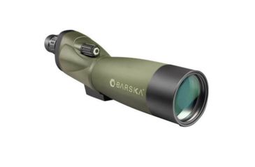 Image of Barska 20-60x60 Blackhawk Waterproof Spotting Scope, Straight, Green, w/ Tripod, Soft Case, Hard Case, AD10350