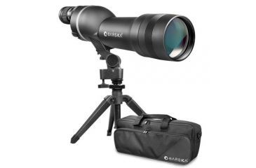 Image of Barska Spotter Pro 22-66x80 Straight-Body Spotting Scope - Black, w/ Tripod, Case AD10352