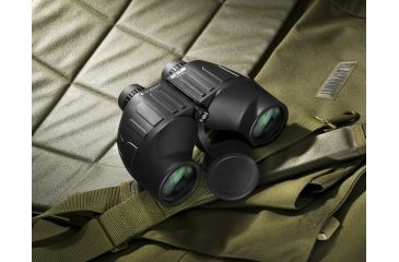 Image of Barska 7x50 Battalion Compact Porro BaK-7 Prism Binoculars, Black w/ Internal Rangefinder AB11038