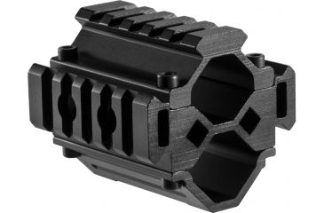 Image of Barska Double Shotgun barrel Mount, Tri-Rail, 5 sections, Black AW12012