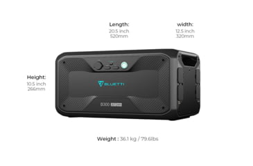 Image of BLUETTI B300 Expansion Battery, 3072Wh, Gray, B300-US-GY-BL-00