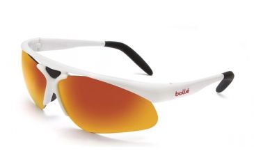 Image of Bolle Vigilante Sunglasses, Shiny White Frame, TNS Fire Lens, 11448