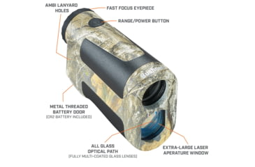 Image of Bushnell 6x24 Bone Collector 850 LRF Realtree Edge Rangefinder, Box 5L, 202209