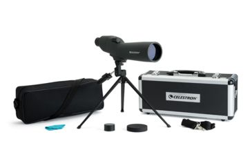 Image of Celestron 20-60x60mm Zoom Refractor Straight Spotting Scope, Green 52229