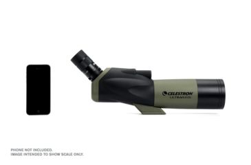 Image of Celestron Ultima 65 Angled Spotting Scope, 18-55x65mm, 45 Degree w/ Smartphone Adapter 52348