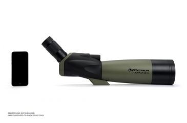 Image of OpticsPlanet Exclusive Celestron Ultima 80mm Angled Spotting Scope, Olive Green/Black w/Tripod 93606 52250-OP