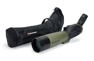 Image of OpticsPlanet Exclusive Celestron Ultima 80mm Angled Spotting Scope, Olive Green/Black w/Tripod 93606 52250-OP