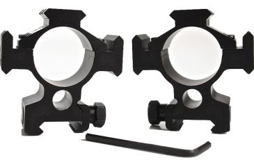 Image of CounterSniper Optics Scope Mount Set with Pictainny Rail - 30MM Medium, Black DOH405