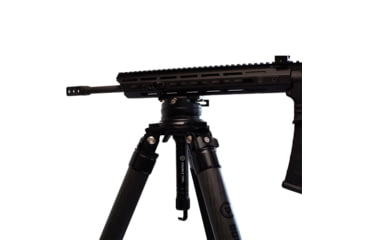 Image of Double Tap Industries Stronghold Carbon Fiber Shooting Tripod w/Leveling Head, Black, TRI-CF-002L