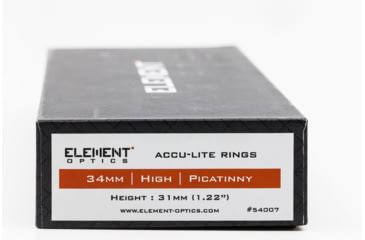 Image of Element Optics Accu-Lite High Rings, 34mm, Black, ELE54007