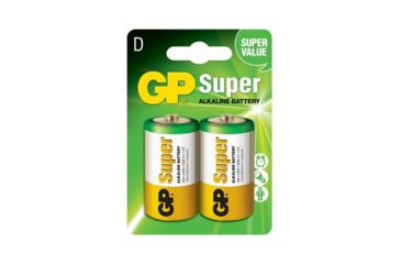 Image of GP D Super alkaline battery, 2pk carded