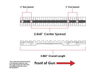 Image of Evolution Gun Works Browning T-Bolt Picatinny Rail Scope Mount 20 MOA, 5.882 in, Aluminum, Matte Black, 43332