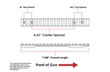 Image of Evolution Gun Works HD Savage Round Back Long Action Picatinny Scope Rail 30 MOA, 6.670 in, Aluminum, Matte Black, 80333