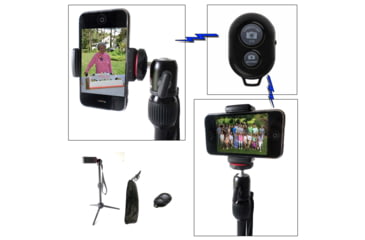 Image of Galileo Smartphone Tripod w/ Bluetooth Shutter Control, Black, TP-1