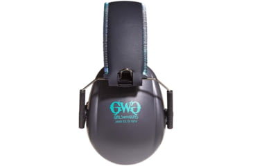 Image of Girls With Guns Assure Low-Profile Earmuffs, 23 dB NRR, ANSI S3.19 &amp; CE EN352-1 Hearing Protection Rated, Gray/Teal/Black, One Size, 2319